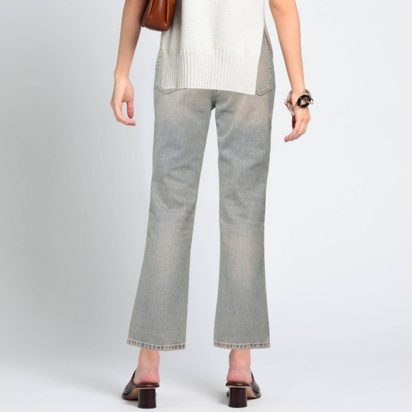 Re/Done High Waist Cropped Flare Edge Jeans Size 29 - Picture 3 of 9